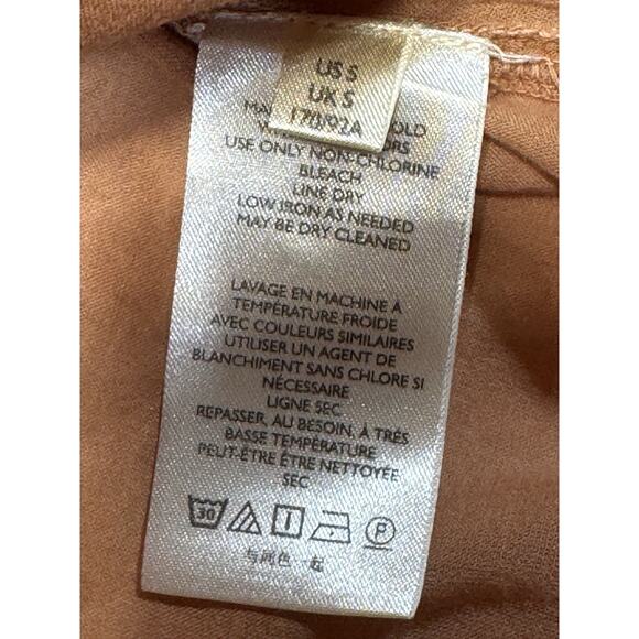 We The Free Boho Button Front Dress Small Burnt Sienna Crochet Trim Sedona Style - Picture 4 of 8